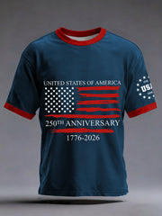 Men's USA  th Anniversary Print T-Shirt