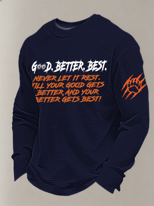 Men's Football Fans Gameday Casual Waffle Sweatshirt