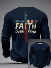 Men's Faith Over Fear Waffle Long Sleeve T-Shirt