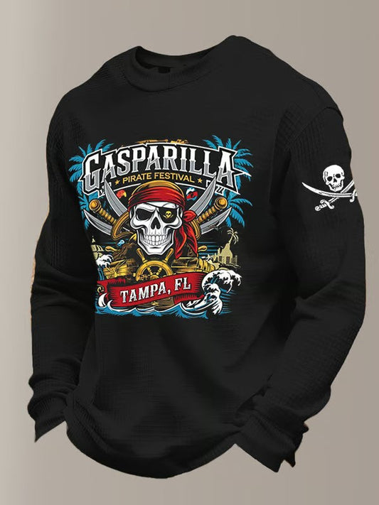 Men's Gasparilla Pirate Festival Printed Waffle Sweatshirt