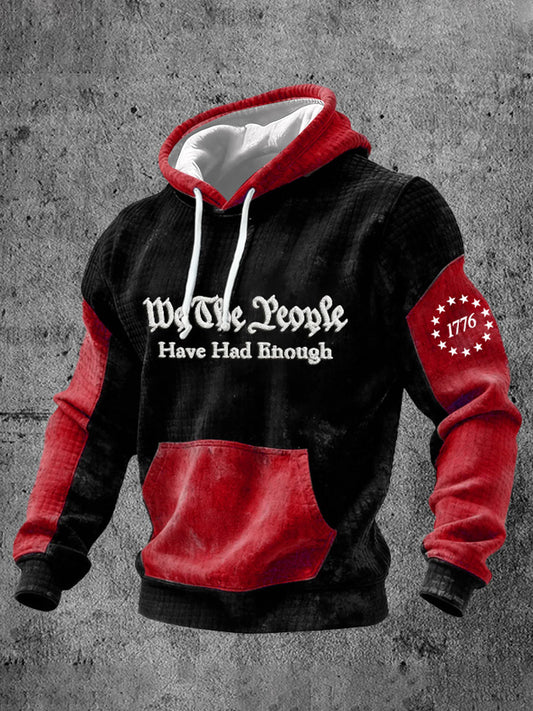 Men's American  th Anniversary Print Casual Hoodie