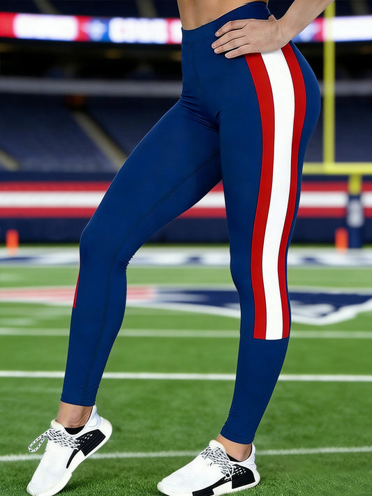Women's Football Gameday Patriots Print Velvet Leggings
