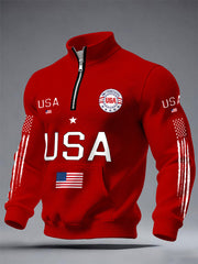 Men's USA Flag Waffle Sweatshirts