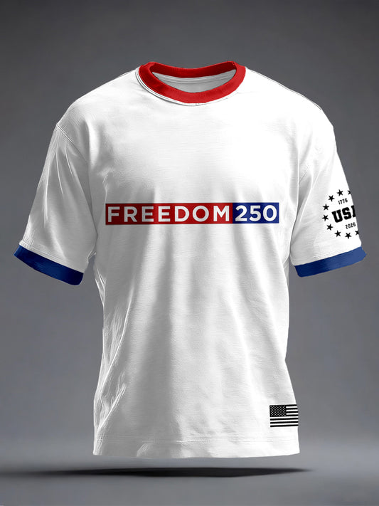 Men's  th Anniversary Of Freedom Print T-Shirt