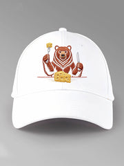 Unisex Bears Eating Cheese Football Lover Print Hat