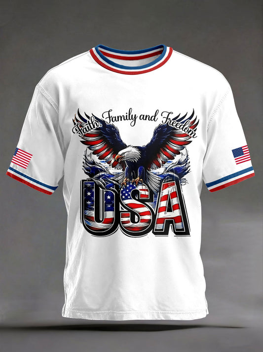 Men's Faith, Family, and Freedom USA T-shirts