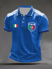 Men's Italian Soccer 2026 Printed Casual Top