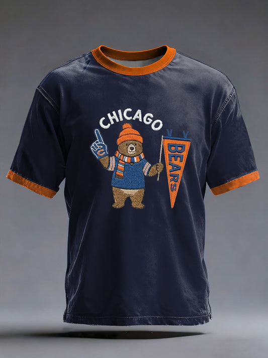 Men's Football Fans Gameday Casual Short Sleeve T-shirt