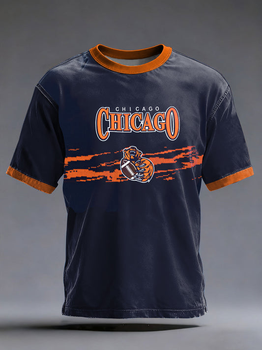 Men's Football Fans Gameday Casual Short Sleeve T-shirt