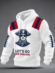 Men's Football Fans Gameday Casual Checkered Hoodie