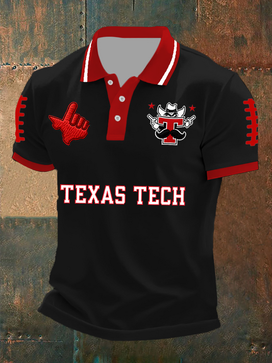 Men's Retro Football Print Shirt