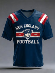 Men's  Football Fans Gameday Casual V-neck Tee