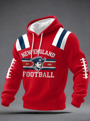 Men's Football Fans Gameday Casual  Checkered Hoodie
