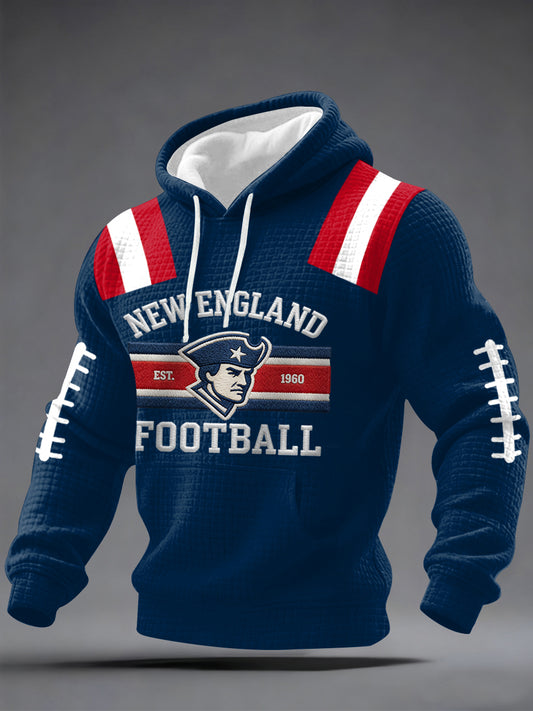 Men's Football Fans Gameday Casual  Checkered Hoodie