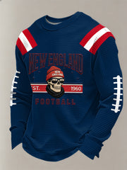 Men's Football Fans Gameday Casual Waffle Long Sleeve T-Shirt