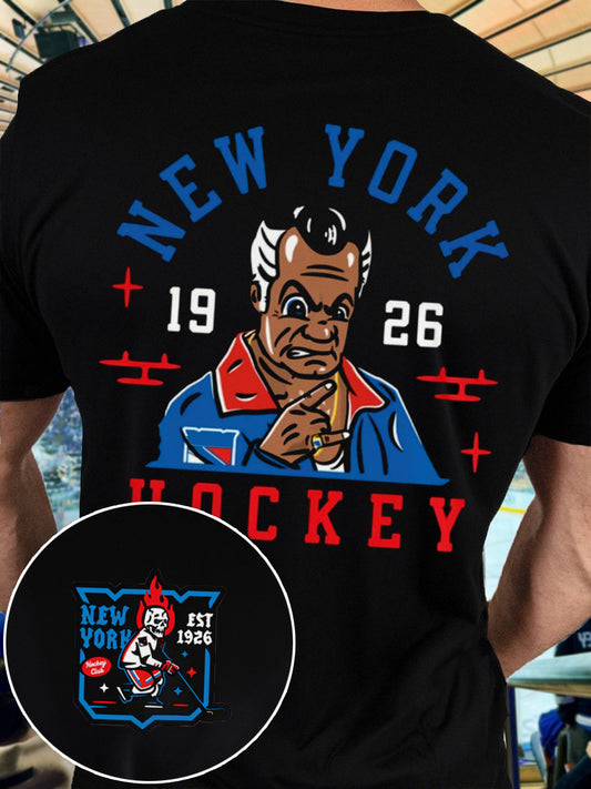 Men's New York Ice Hockey Print short sleeves t-shirt