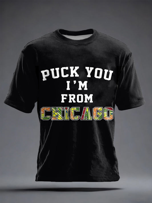 Men's Chicago Ice Hockey Print t-shirt