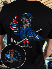 Men's New York Ice Hockey Print short sleeves t-shirt