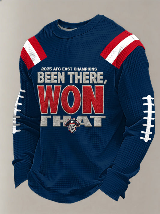 Men's Been There, Won That Gift For Football Fans Casual Waffle Long Sleeve T-Shirt
