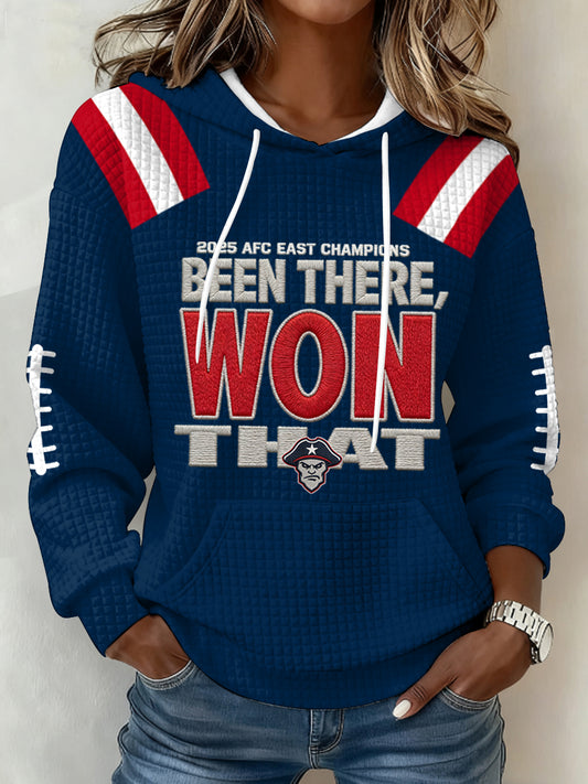 Women's Been There, Won That Gift For Football Fans Casual Waffle Hoodie