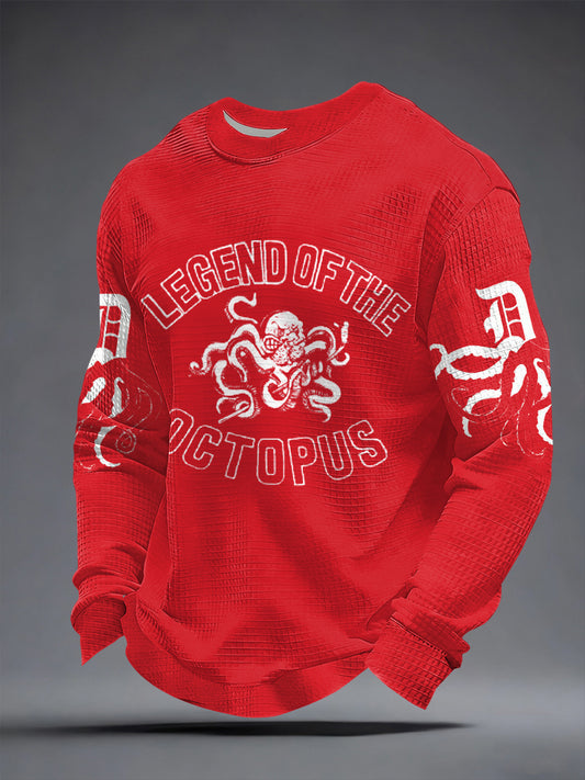 Men's Detroit Hockey Inspired Waffle Sweatshirt