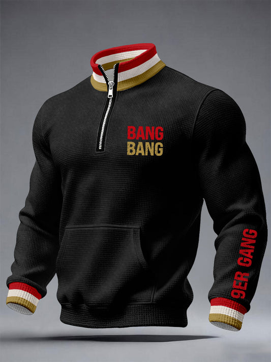 Men's American Football Zip-Up Top