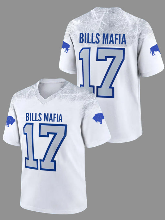 Men's Bills Mafia Football Fans Gameday Casual V-Neck Tee