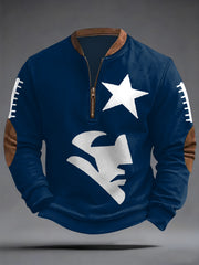 Men's Football Fans Gameday Casual Zipper Pullover