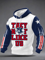 Men's They Not Like Us Football Fans Gameday Casual Checkered Hoodie