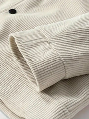 Men's Warm Solid Color Corduroy Casual Jacket