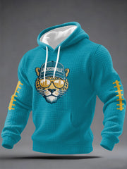 Men's Football Fans Gameday Casual Checkered Hoodie