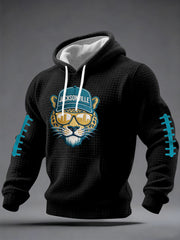 Men's Football Fans Gameday Casual Checkered Hoodie