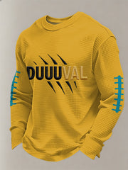 Men's DUUUVAL Football Fans Gameday Casual Waffle Long Sleeve T-Shirt