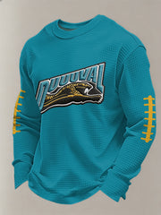 Men's DUUUVAL Football Fans Gameday Casual Waffle Long Sleeve T-Shirt
