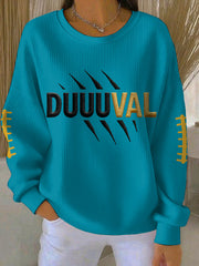 Women's DUUUVAL Football Fans Gameday Casual Sweatshirt
