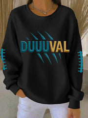 Women's DUUUVAL Football Fans Gameday Casual Sweatshirt