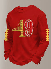 Men's American Football Waffle Knit Casual T-Shirt