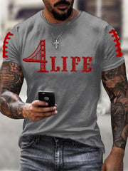 Men's American Football Print Casual T-Shirt