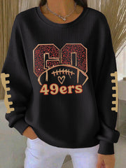 Women's American Football Printed Casual Sweatshirt