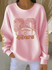 Women's American Football Printed Casual Sweatshirt