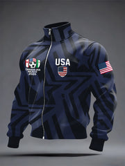Men's USA Soccer Supporter Shirt Top Jacket