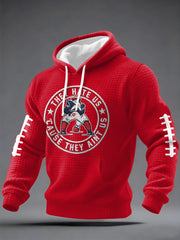Men's They Hate Us Cause They Ain't Us Gift For Football Fans Gameday Checkered Hoodie