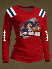 Women's Football Fans Gameday Casual Long Sleeve T-Shirt