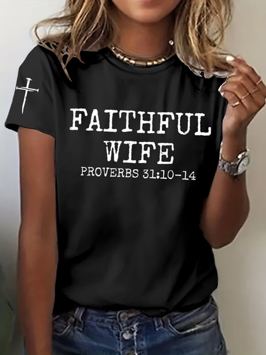 Women's Faithful Wife Short Sleeve T-Shirt