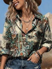 Women's Western Pattern Print Shirts