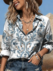 Women's Western Pattern Print Shirts