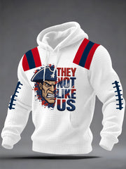 Men's They Not Like Us Gift For Football Fans Gameday Casual Checkered  Hoodie