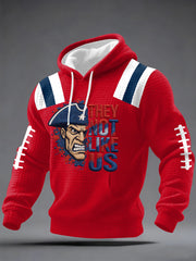 Men's They Not Like Us Gift For Football Fans Gameday Casual Checkered  Hoodie