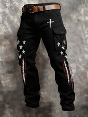 Men's Cross Print Casual Pants