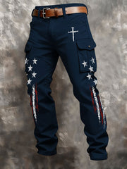 Men's Cross Print Casual Pants